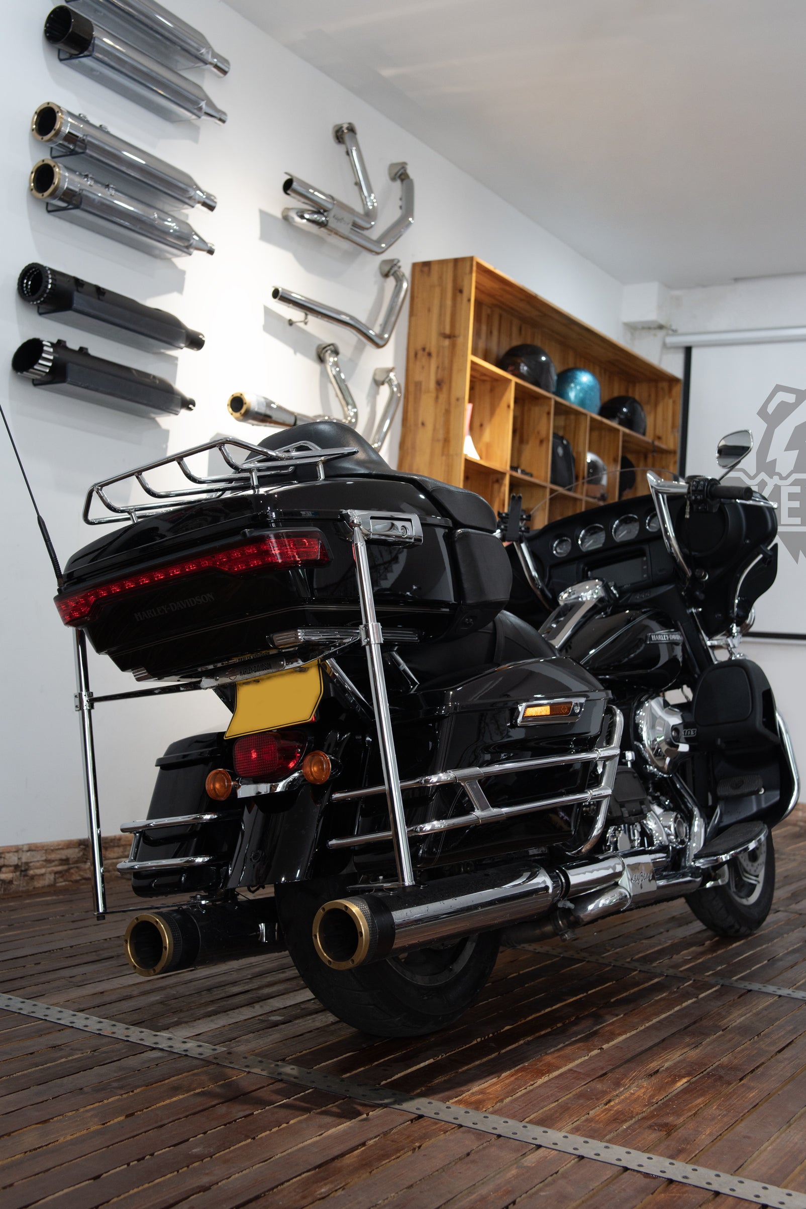 Harley Davidson modified flagpole for Ultra Classic Electra Glide